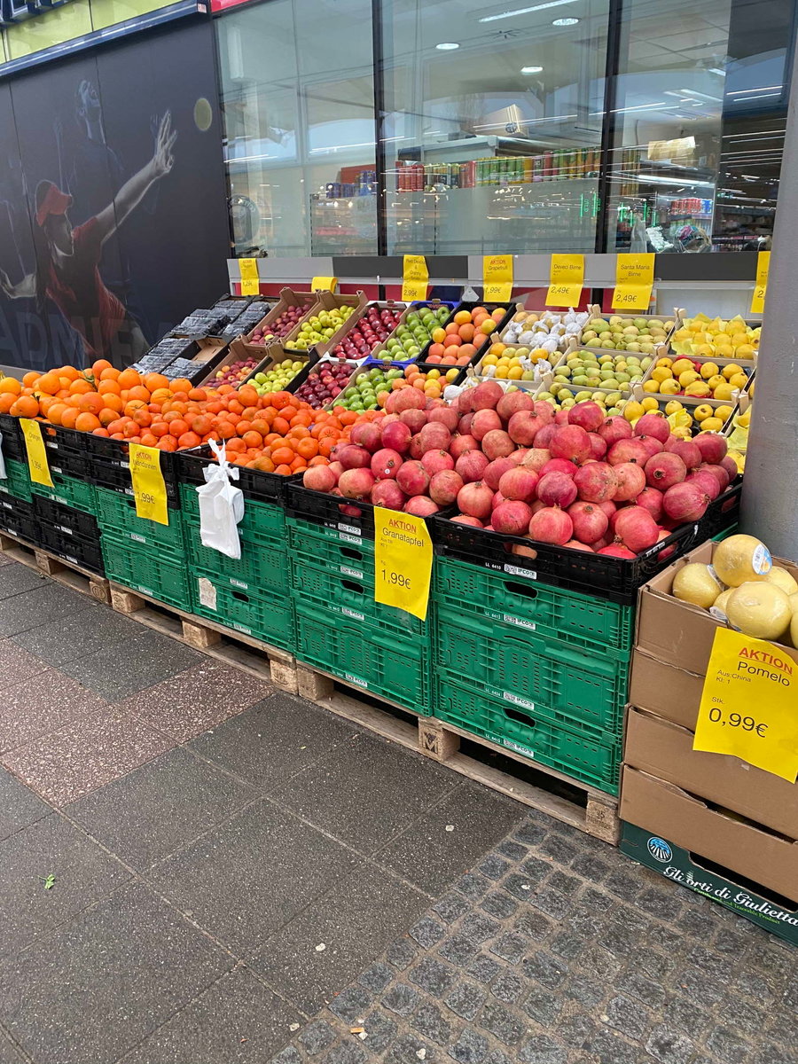 Obstsortiment vom Desim Supermarkt